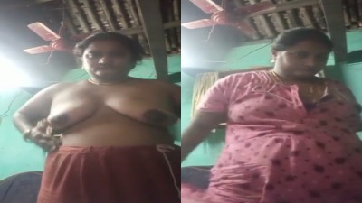 Gramathu aunty strips nighty and show off big mulai