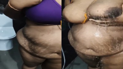 Tirupur old aunty nude bathing with her huge mulai