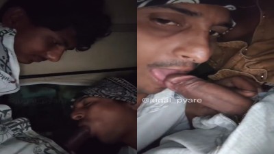 Gay lovers romantic outdoor blowjob sex capture