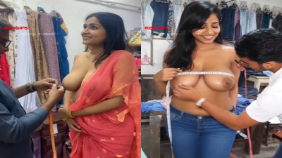 Lucky tailor measuring hot girls nude boobies