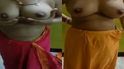 Mom aunty big boobs pressing lovely sex clip