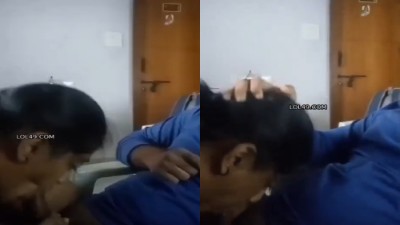 Office lady sucking manger dick on working time