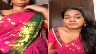 Theni housewife strips saree and shows her sexy mulai