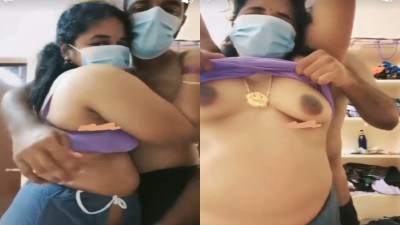 Chennai naughty anni kozhunthan boobs pressing mms